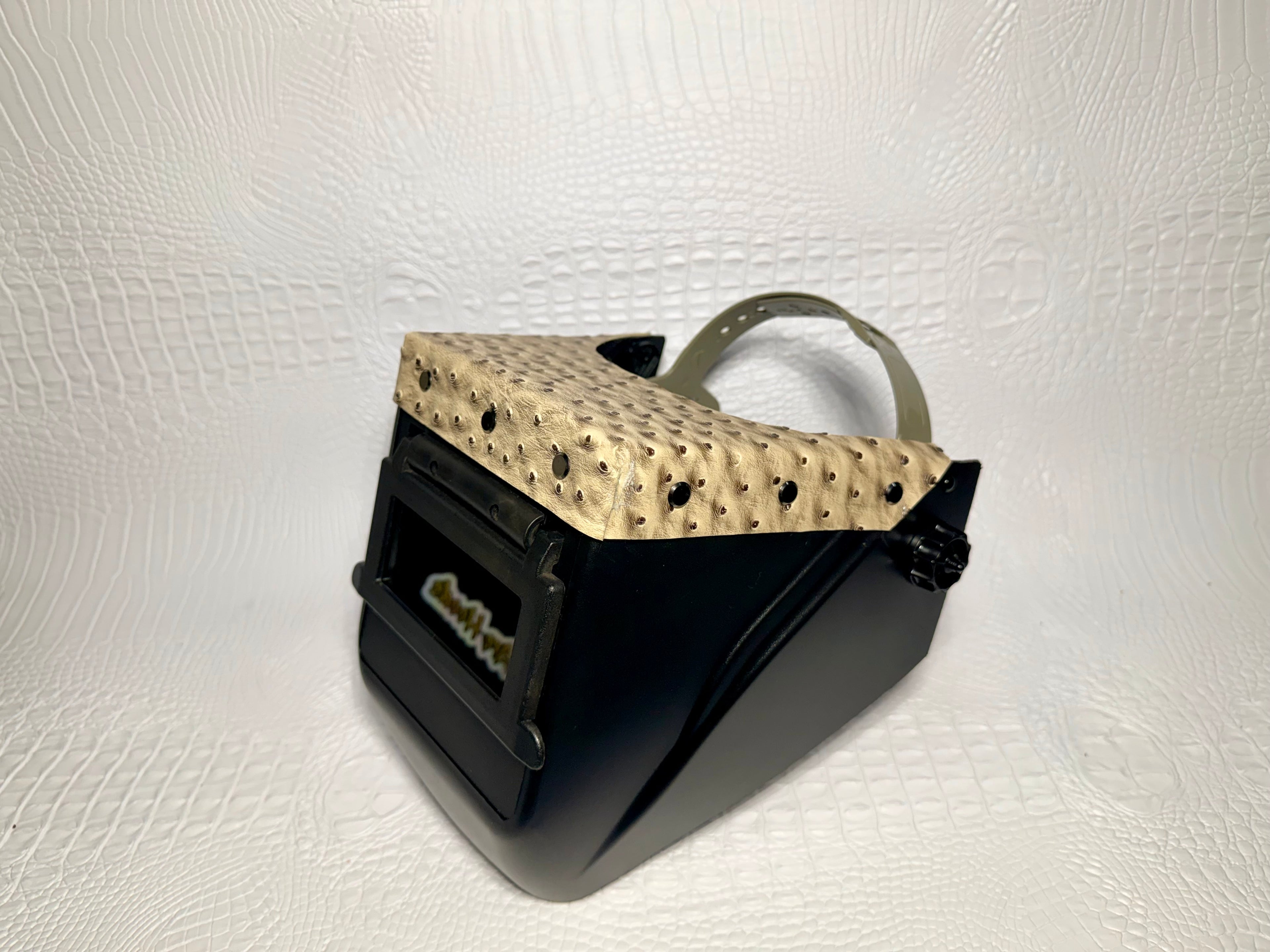 Black Hood, Black Flip, Toffee Brown Ostrich