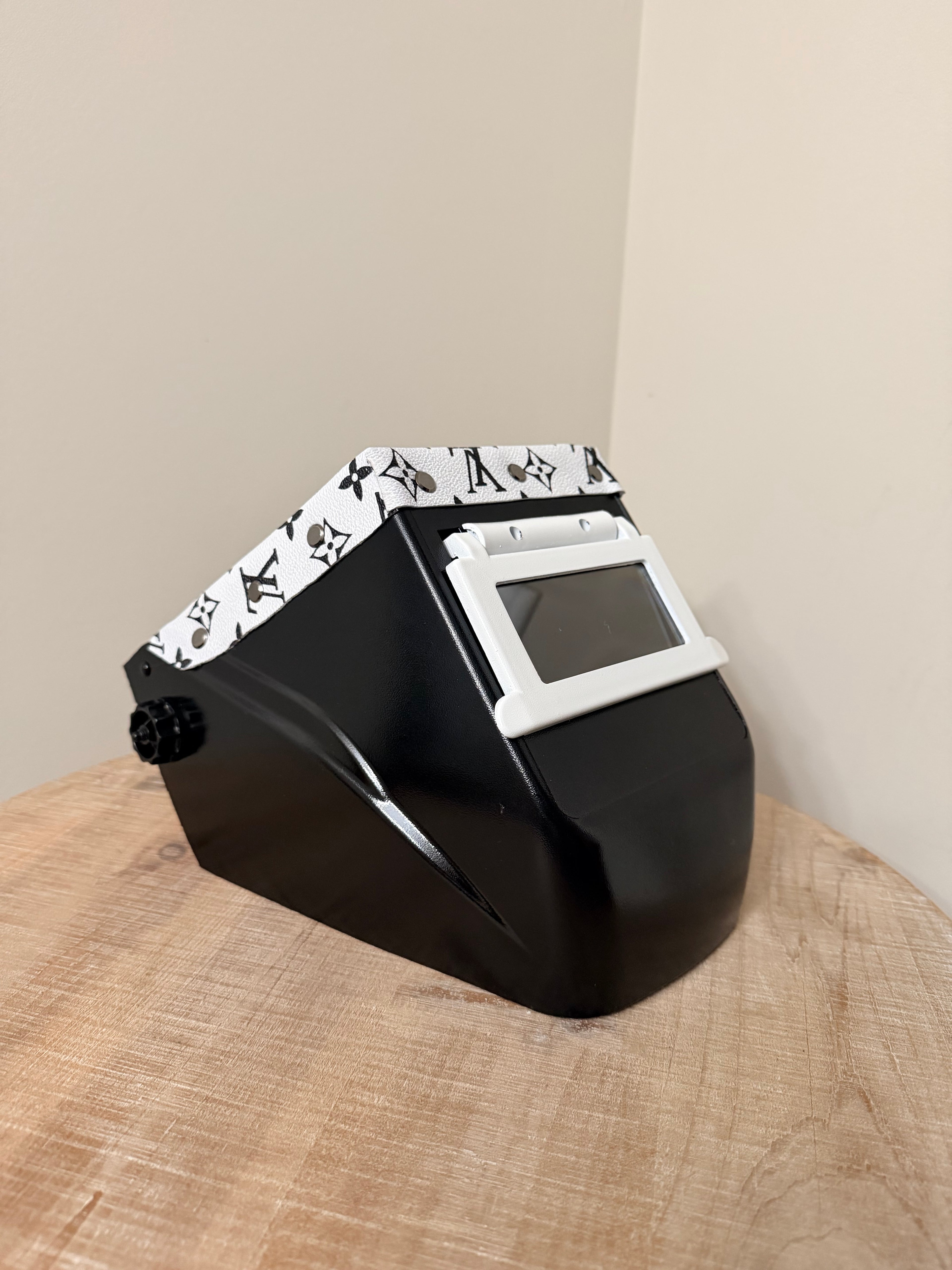 Black Hood, White Flip with Black & White LV