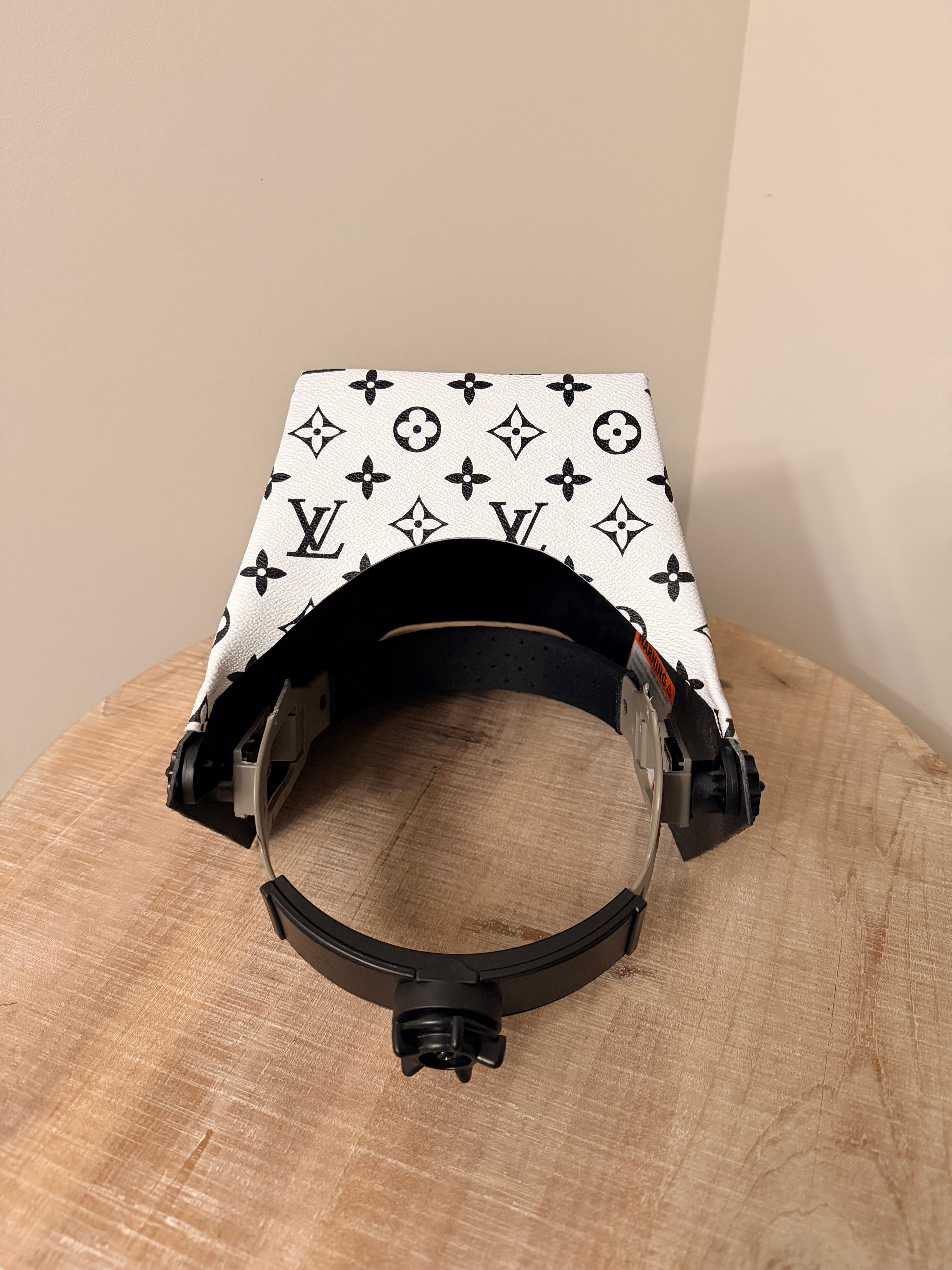 Black Hood, White Flip with Black & White LV